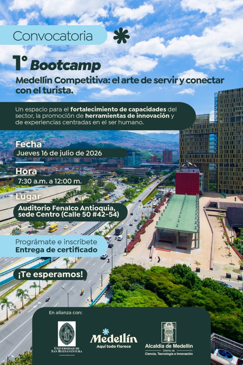 Bootcamp Medellín Competitiva 2026 para fortalecer capacidades del sector turístico en Fenalco Antioquia.